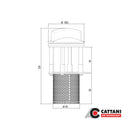 Filtre à sécrétions en acier inoxydable pré-assemblé pour Micro-Smart - Cattani - Safe Implant