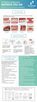 Boîte 20 pansements intra oraux MATBEKA de la marque ORA AID (25x15mm) - Safe Implant